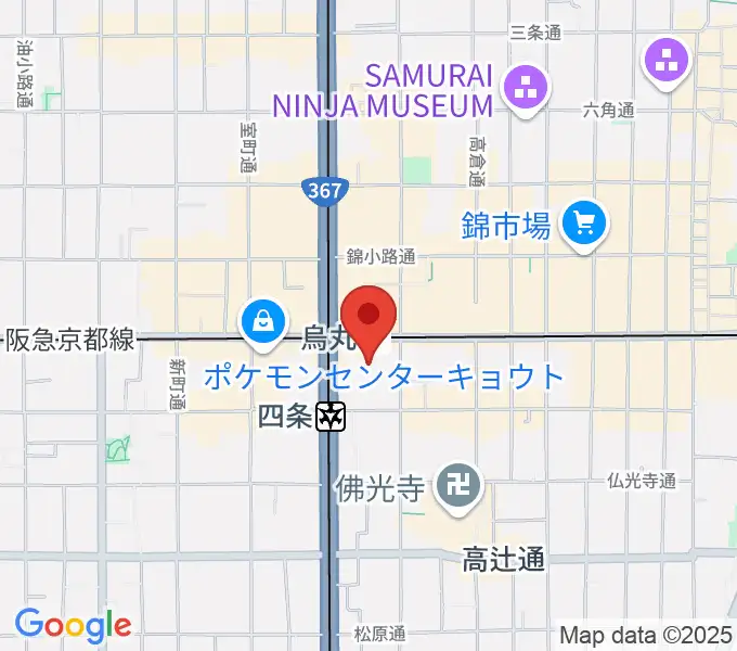 JEUGIAミュージックサロン四条の地図