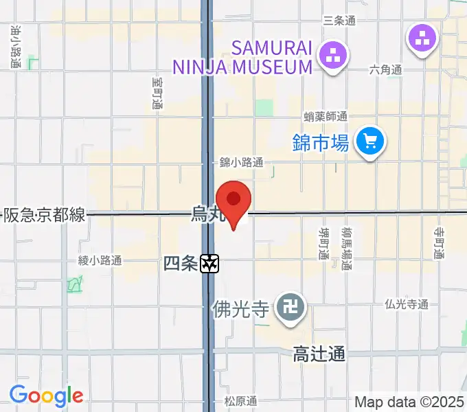 JEUGIAミュージックサロン四条の地図