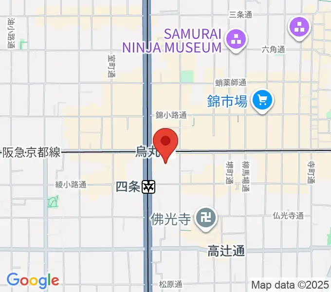 JEUGIAミュージックサロン四条の地図