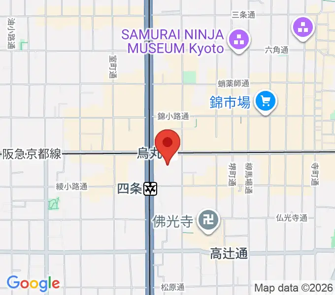 JEUGIAミュージックサロン四条の地図