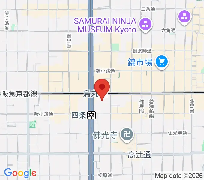 JEUGIAミュージックサロン四条の地図