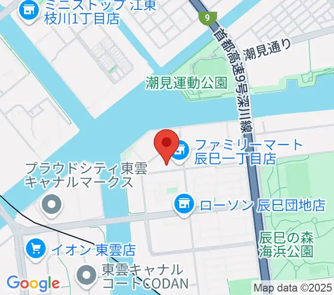 辰巳の森リトミック・ピアノ教室の地図
