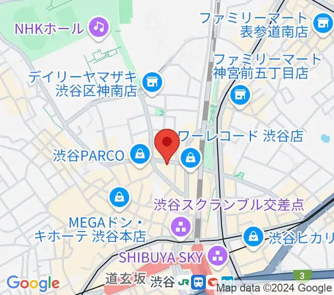 シアーミュージック渋谷校の地図