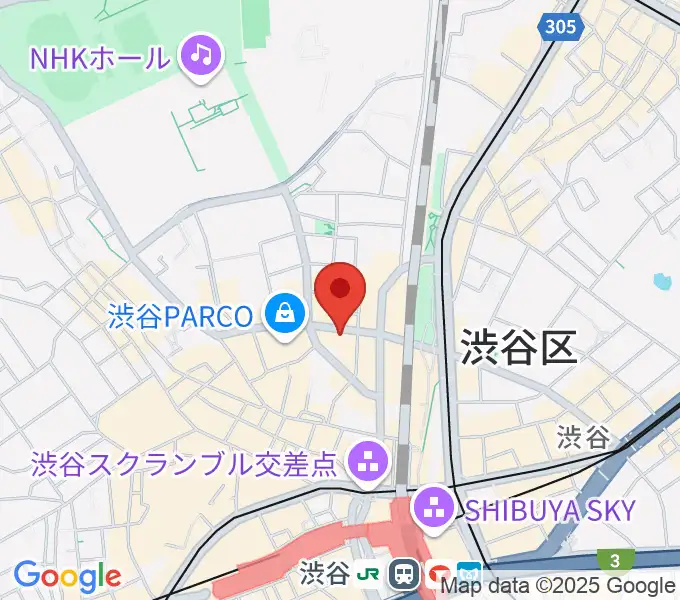 シアーミュージック渋谷校の地図