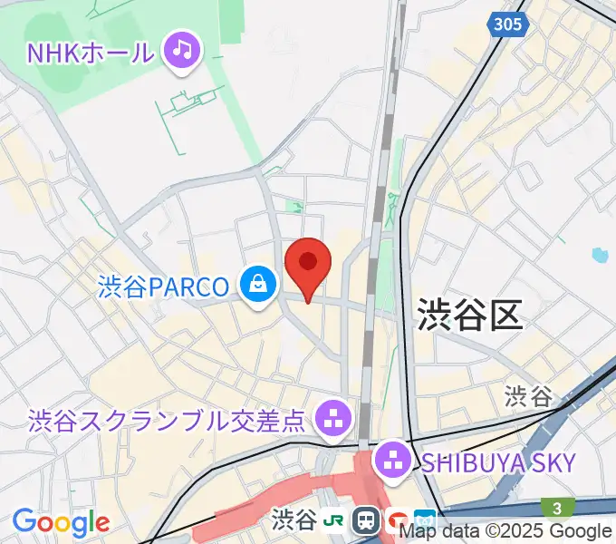 シアーミュージック渋谷校の地図