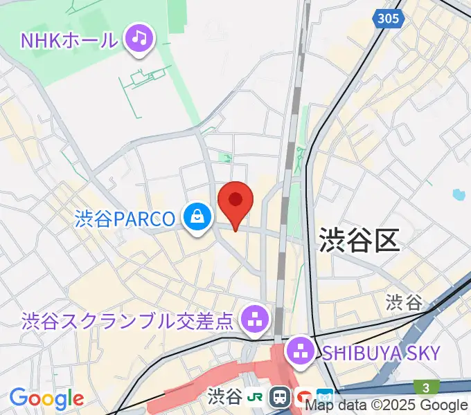 シアーミュージック渋谷校の地図