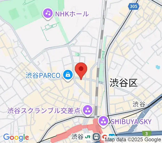 シアーミュージック渋谷校の地図