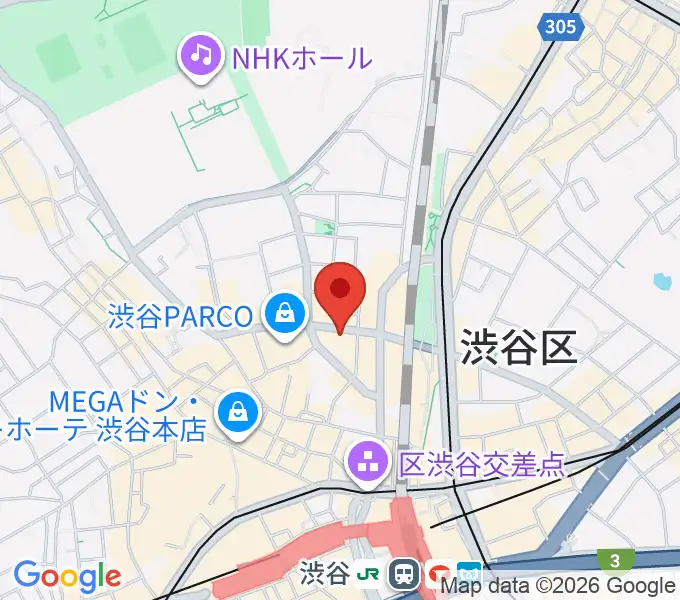 シアーミュージック渋谷校の地図