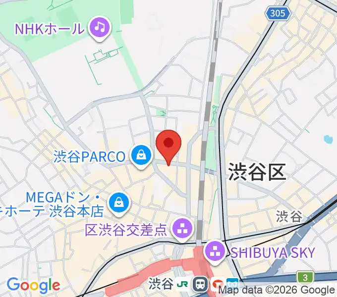シアーミュージック渋谷校の地図