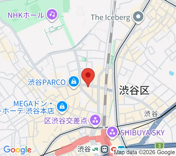 シアーミュージック渋谷校の地図