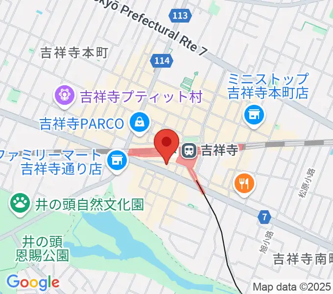 シアーミュージック 吉祥寺校の地図