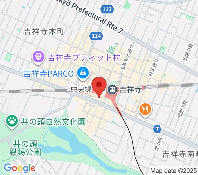 シアーミュージック 吉祥寺校の地図