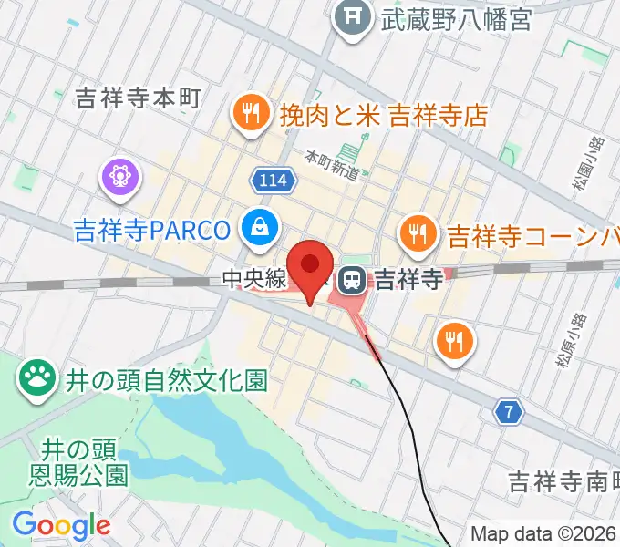 シアーミュージック 吉祥寺校の地図