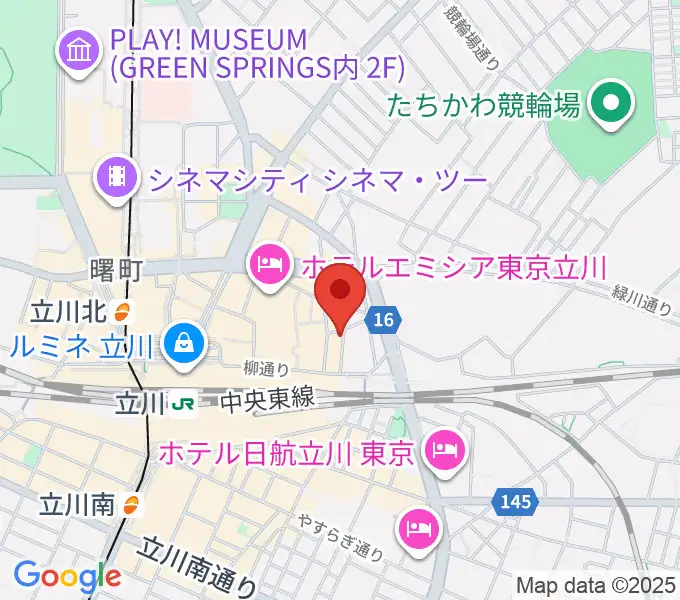 シアーミュージック立川校の地図