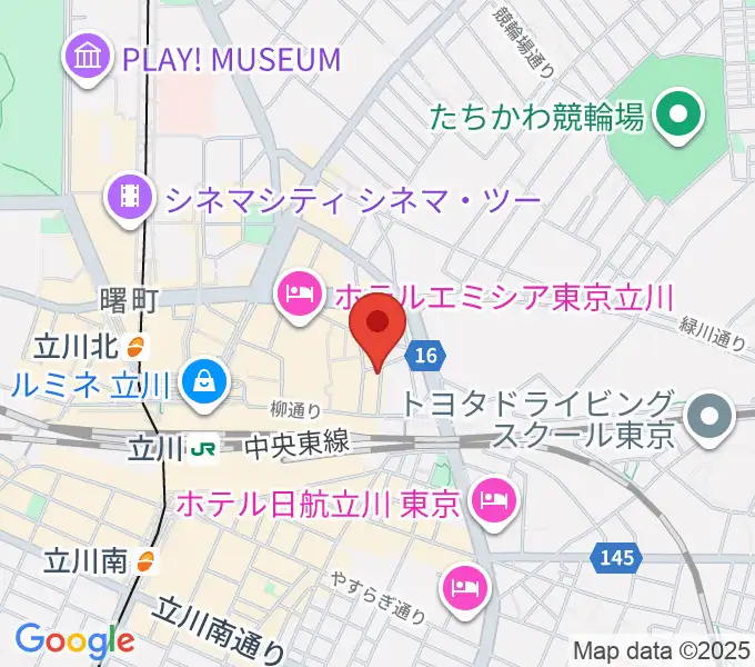シアーミュージック立川校の地図