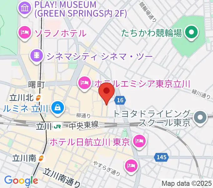 シアーミュージック立川校の地図