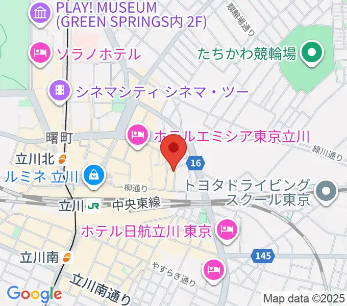 シアーミュージック立川校の地図