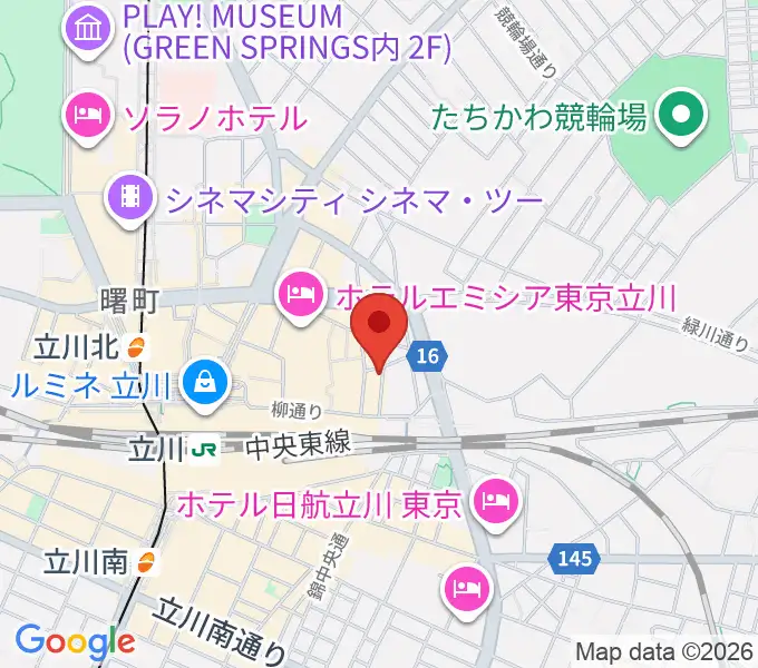 シアーミュージック立川校の地図