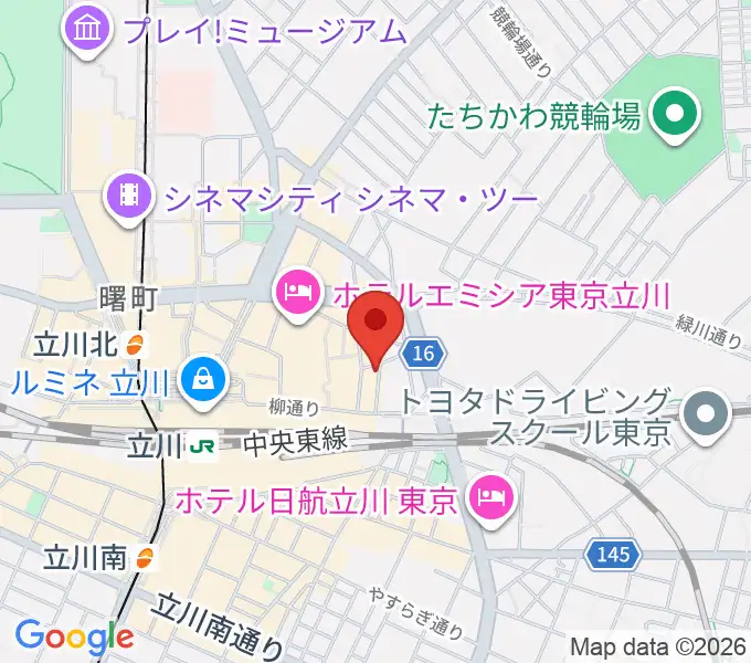 シアーミュージック立川校の地図