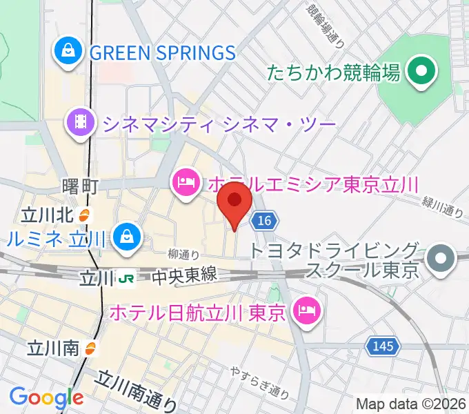 シアーミュージック立川校の地図