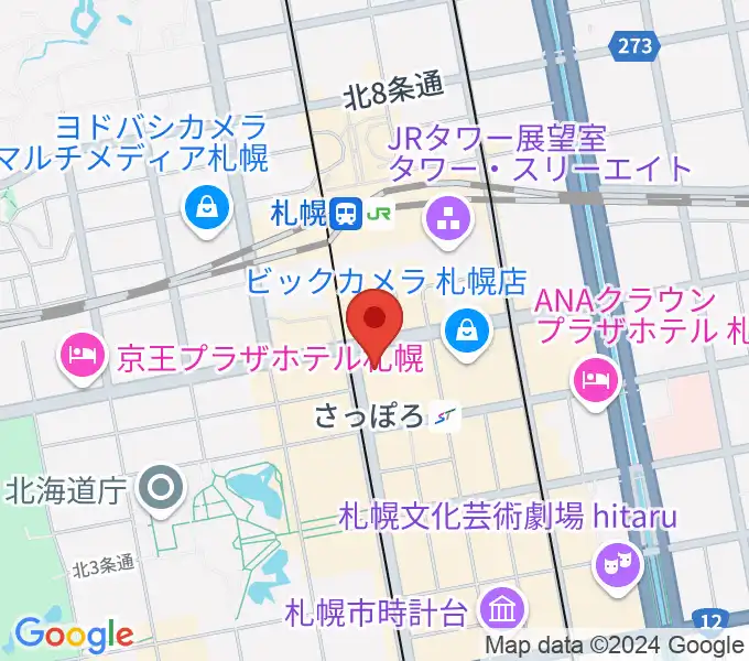 シアーミュージック 札幌校の地図