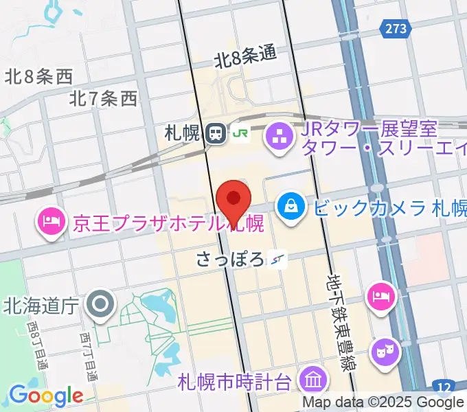 シアーミュージック 札幌校の地図