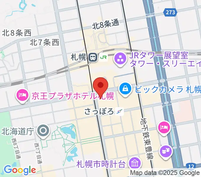シアーミュージック 札幌校の地図