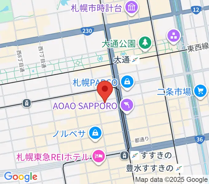 シアーミュージック 札幌校の地図