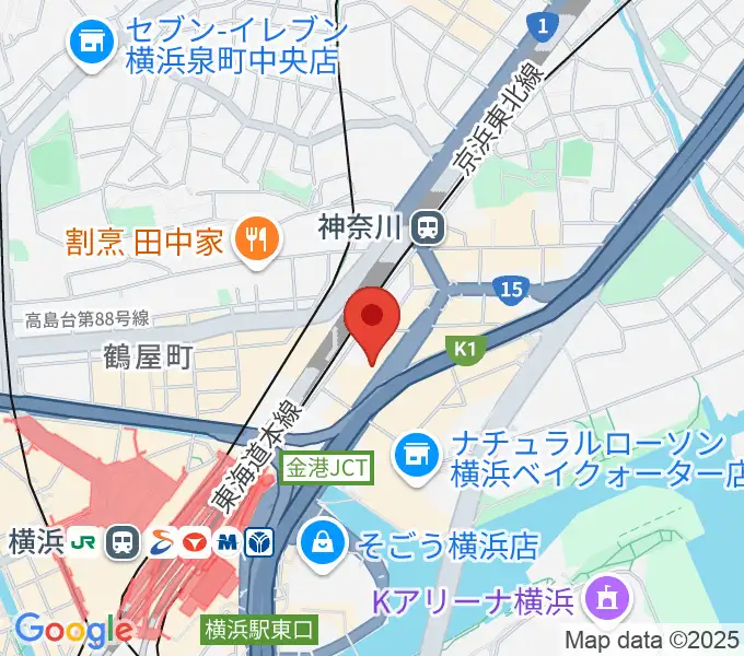 シアーミュージック 横浜校の地図