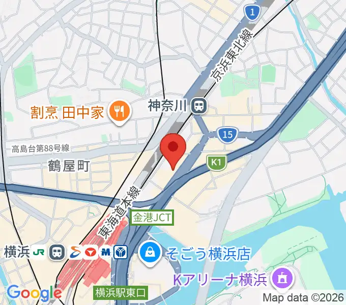 シアーミュージック 横浜校の地図