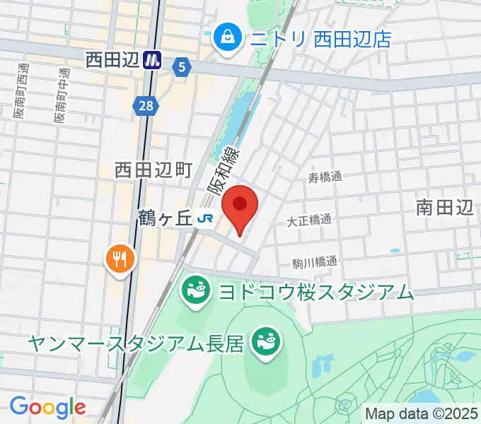 関西ピアノ専門音楽学校の地図