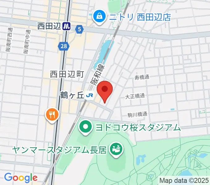 関西ピアノ専門音楽学校の地図