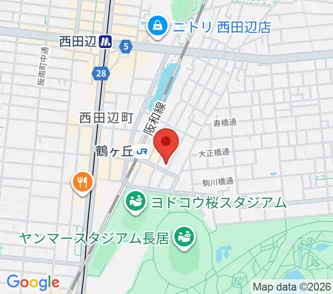 関西ピアノ専門音楽学校の地図