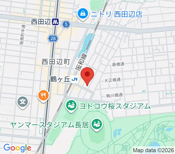 関西ピアノ専門音楽学校の地図