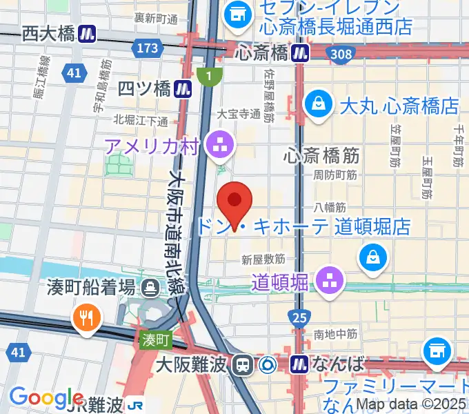 シアーミュージック なんば校の地図