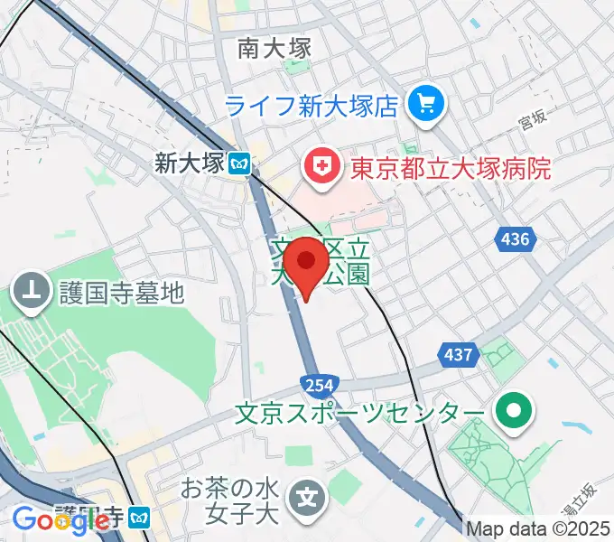 東邦音楽学校の地図