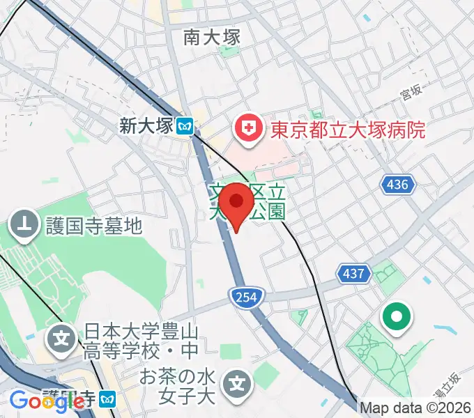 東邦音楽学校の地図