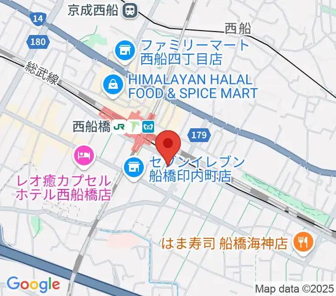 スズキ・メソード西船橋教室の地図