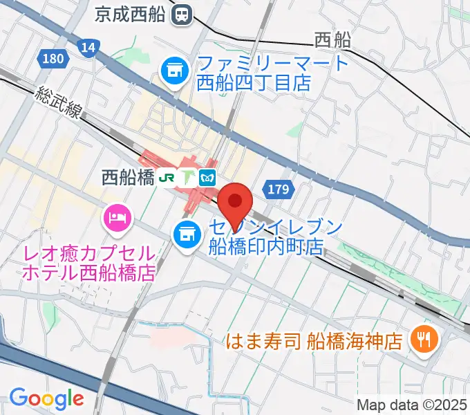 スズキ・メソード西船橋教室の地図