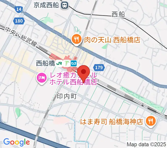 スズキ・メソード西船橋教室の地図