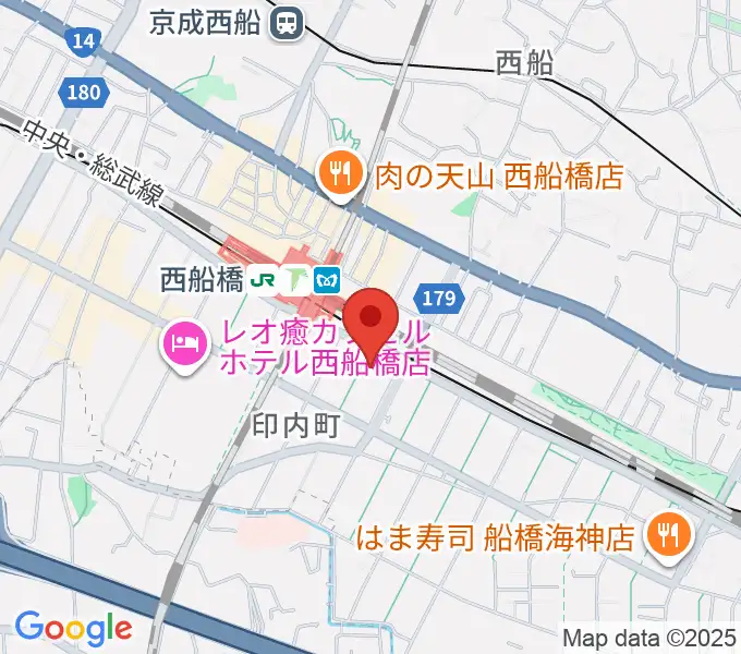 スズキ・メソード西船橋教室の地図