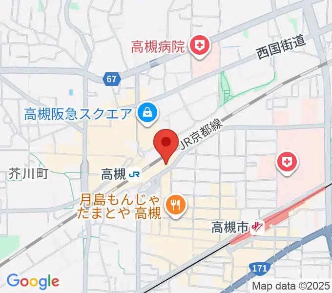 クロスパル高槻の地図