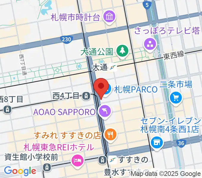 島村楽器 札幌パルコ店 の地図
