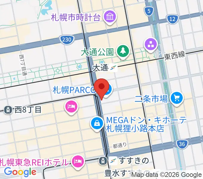 島村楽器 札幌パルコ店 の地図