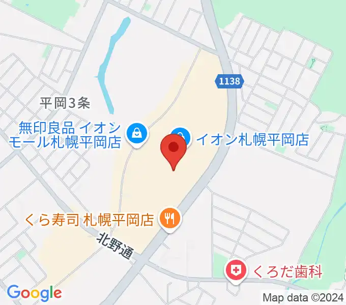 島村楽器 イオンモール札幌平岡店の地図