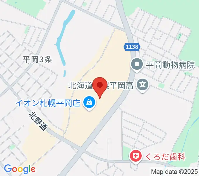 島村楽器 イオンモール札幌平岡店の地図