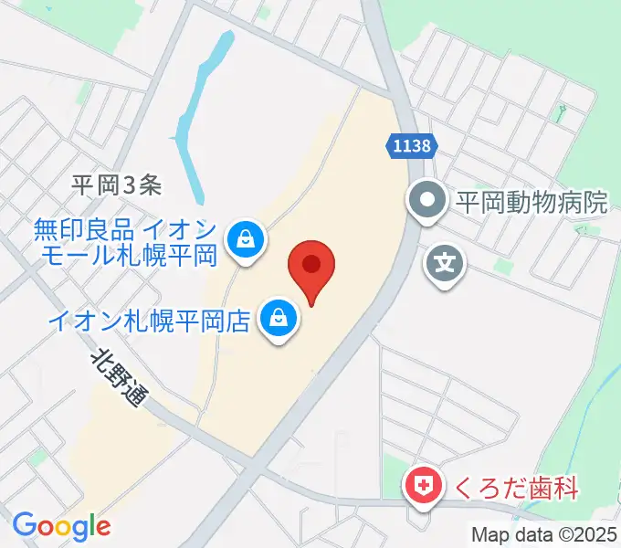 島村楽器 イオンモール札幌平岡店の地図
