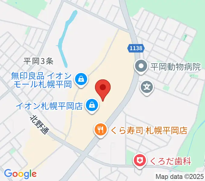 島村楽器 イオンモール札幌平岡店の地図