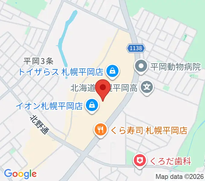 島村楽器 イオンモール札幌平岡店の地図