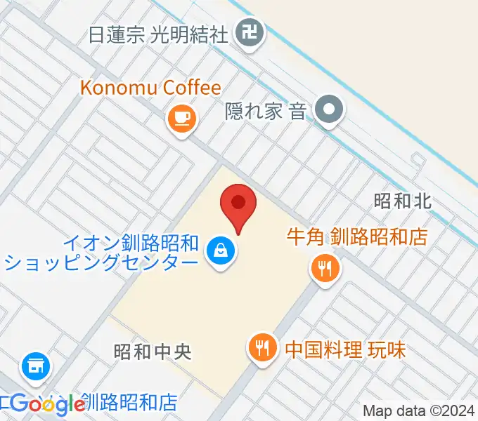 島村楽器 イオンモール釧路昭和店の地図